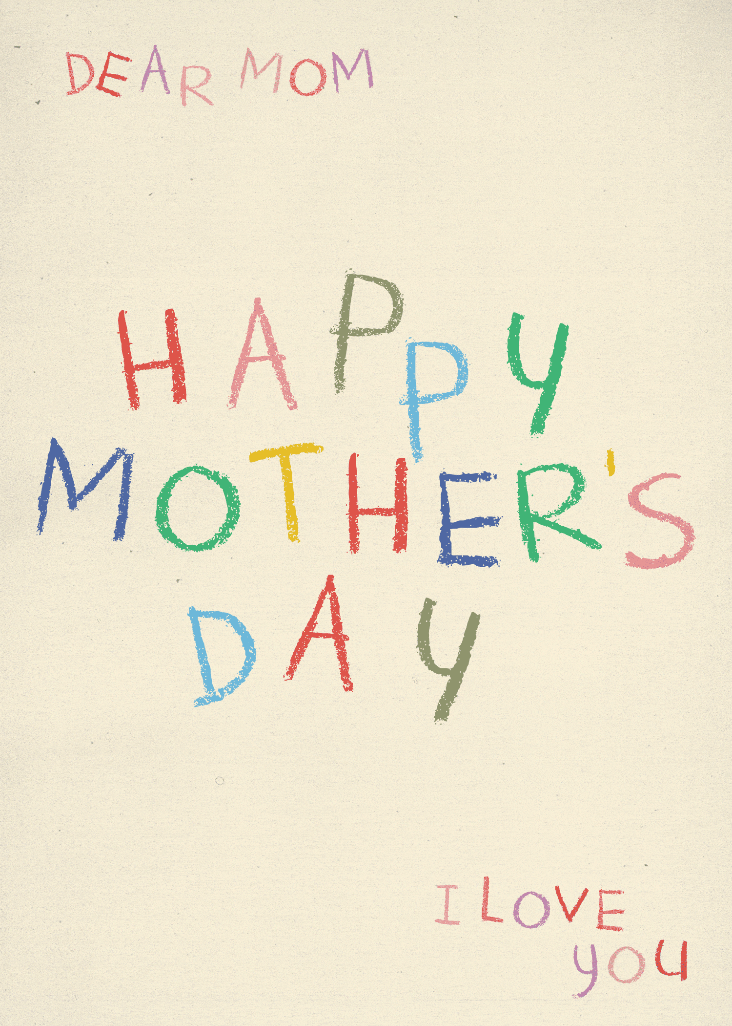 Mother's Day Crayon