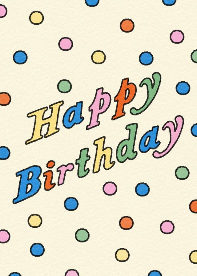 Happy Birthday Polka Dots