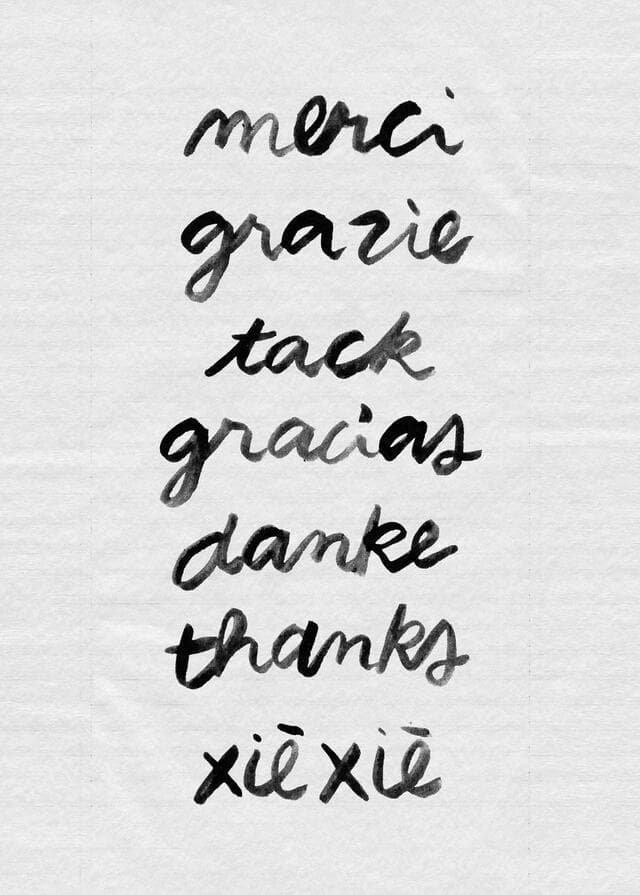 Thank You in 7 Languages